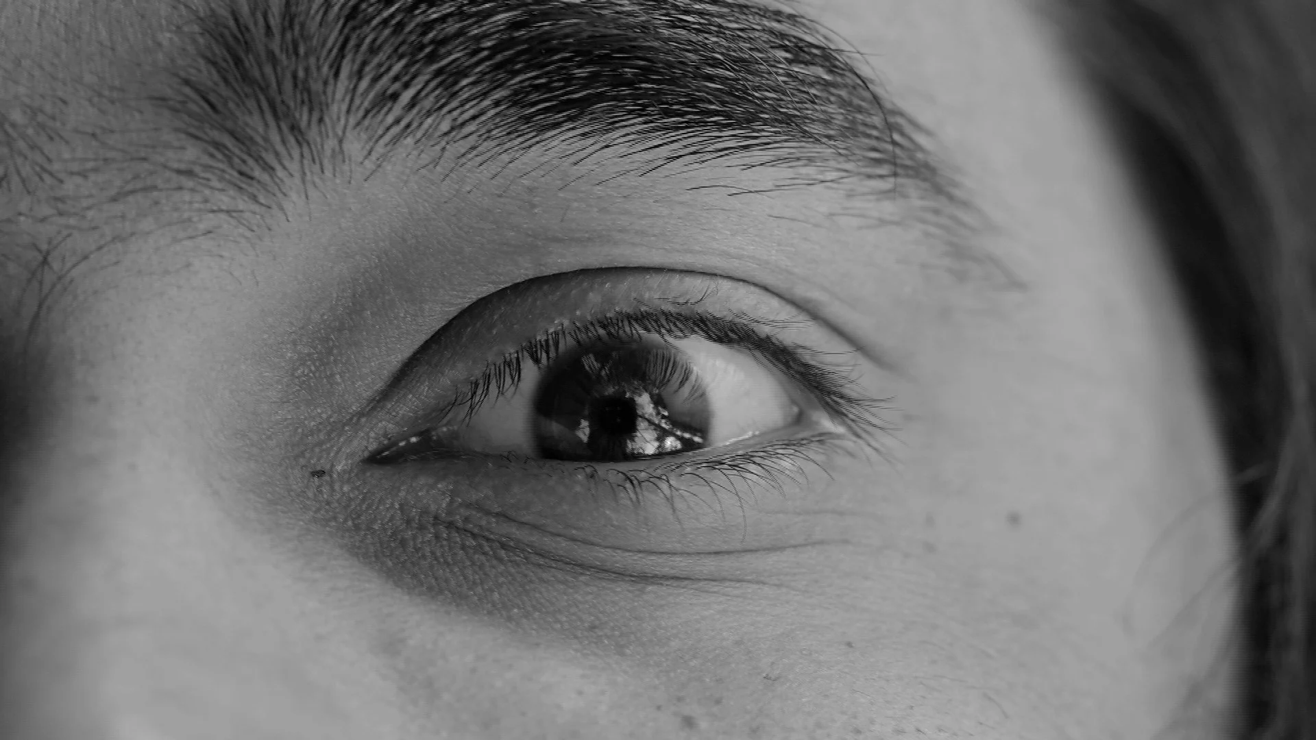 Last Wish — monochrome eye close-up